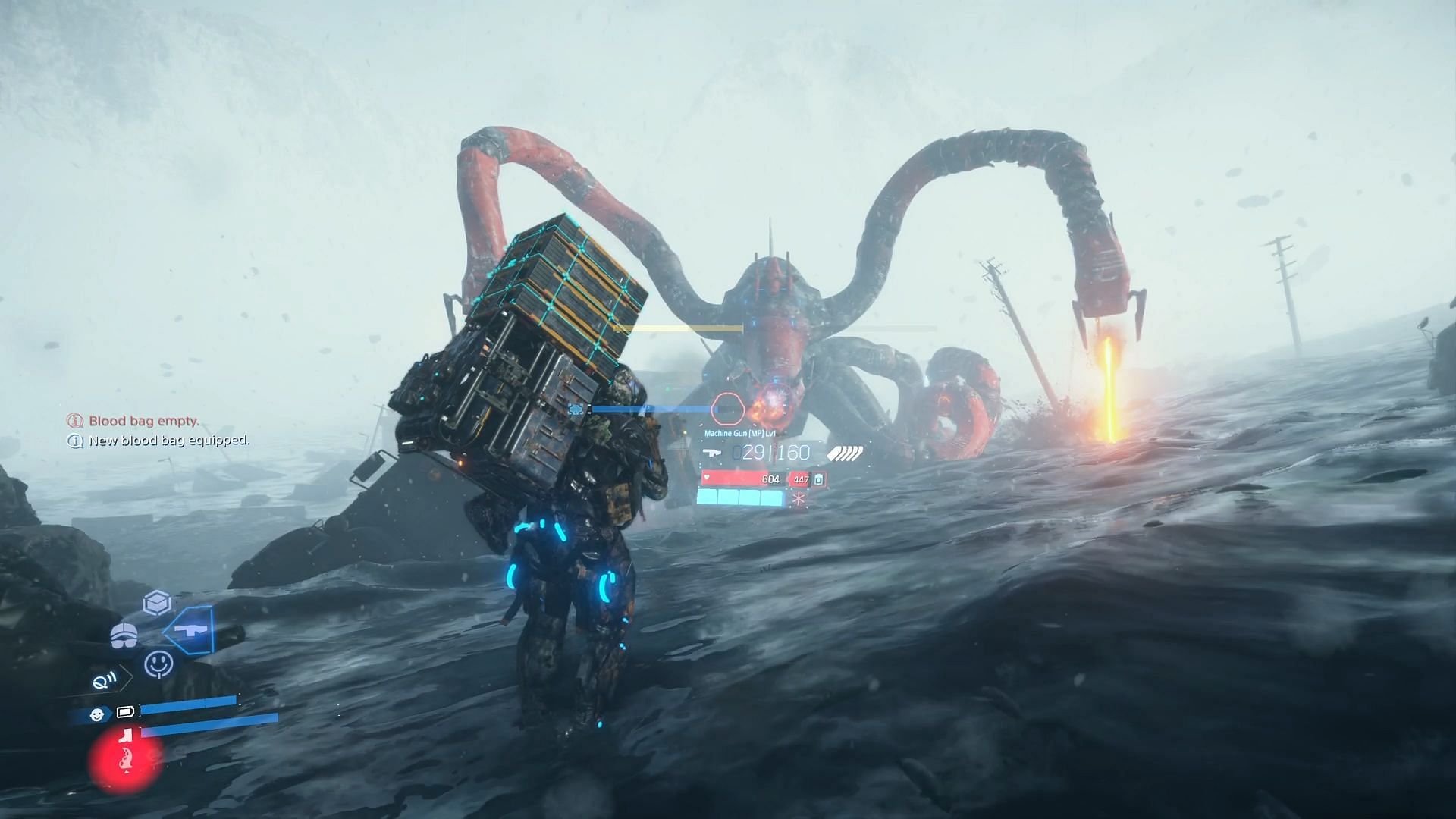 Defeat the massive which ambushed DHV Magellan in Episode 9 of Death Stranding 2 (Image via Sportskeeda Gaming || Sony Interactive Entertainment)